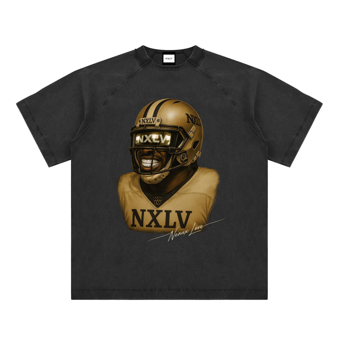 Vintage Washed Raglan Cotton T-Shirt