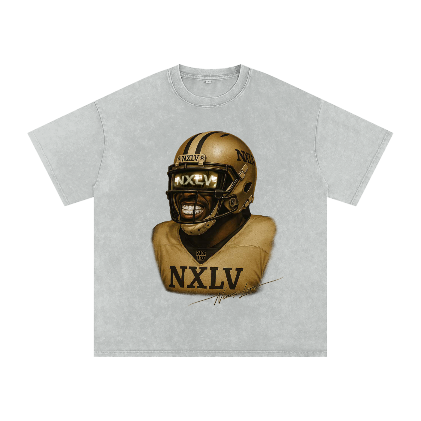 Snow Washed Oversized Cotton T-Shirt