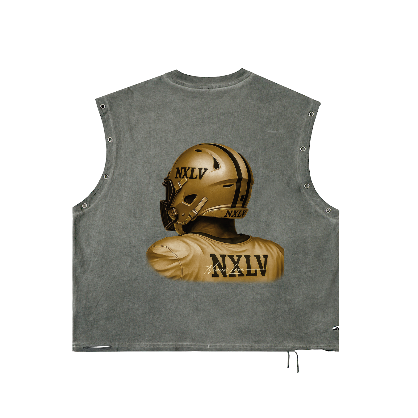 Distressed Grommet Eyelet Tank Top