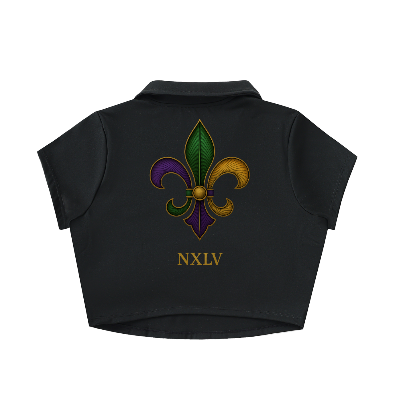 V-Neck Lapel Crop Top