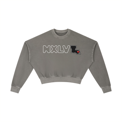 Vintage Washed Cropped Sweatshirt