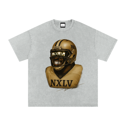 Snow Washed Oversized Cotton T-Shirt