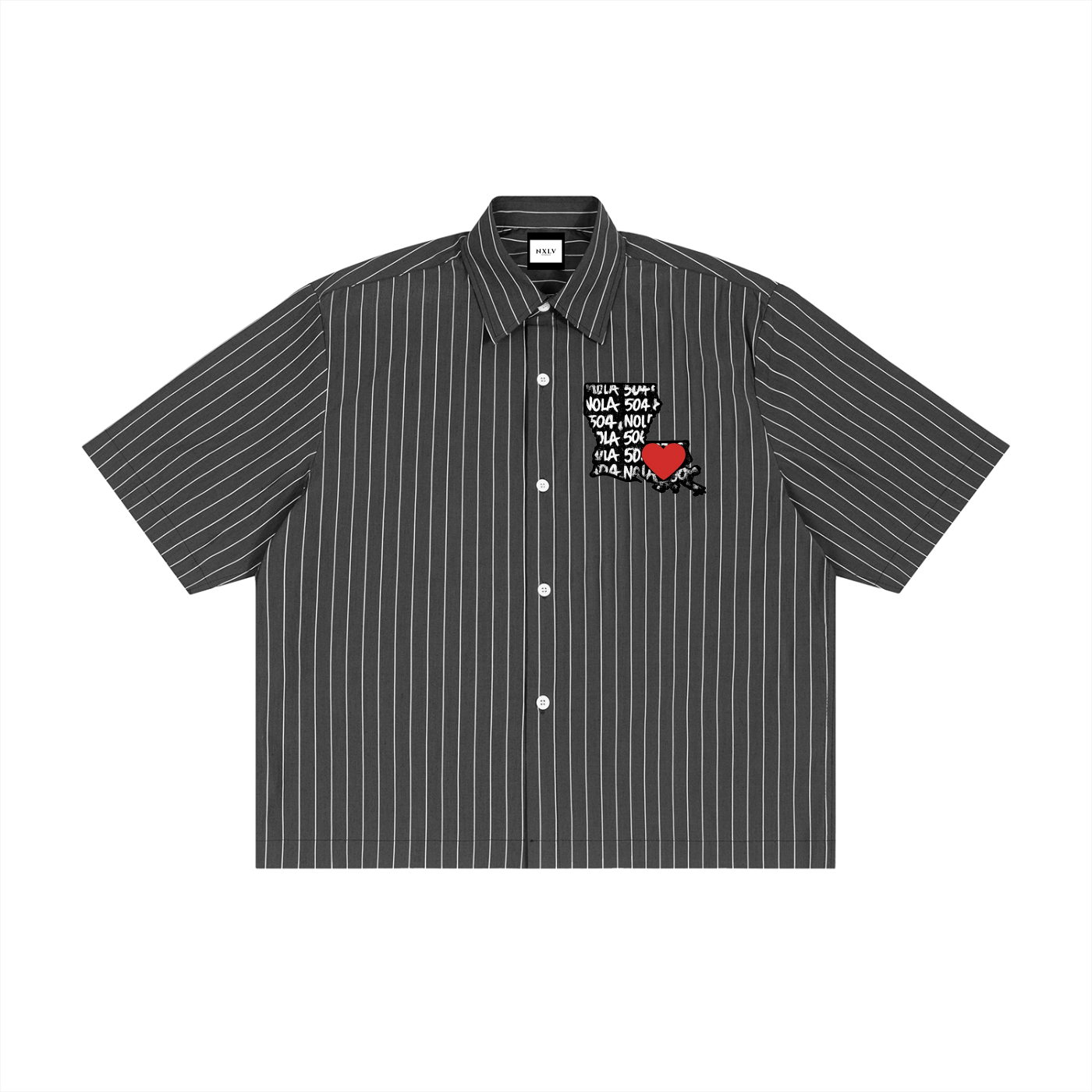 NXLV “504 Love” Pinstripe Button-Up