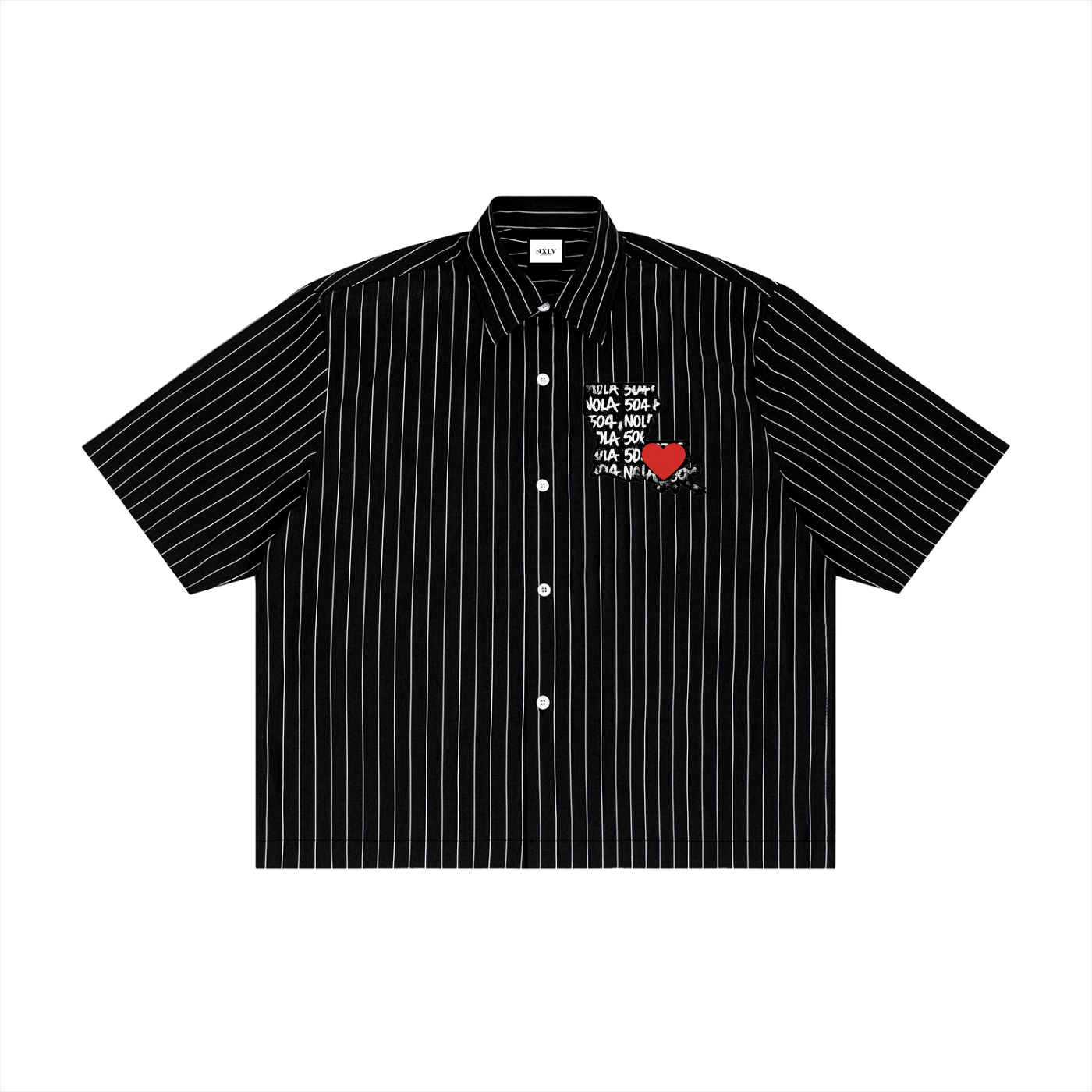 NXLV “504 Love” Pinstripe Button-Up