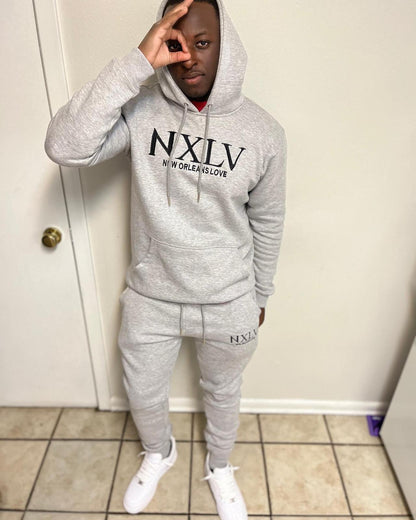 NXLV Essentials Hoodie Set – Heather Grey