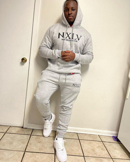 NXLV Essentials Hoodie Set – Heather Grey