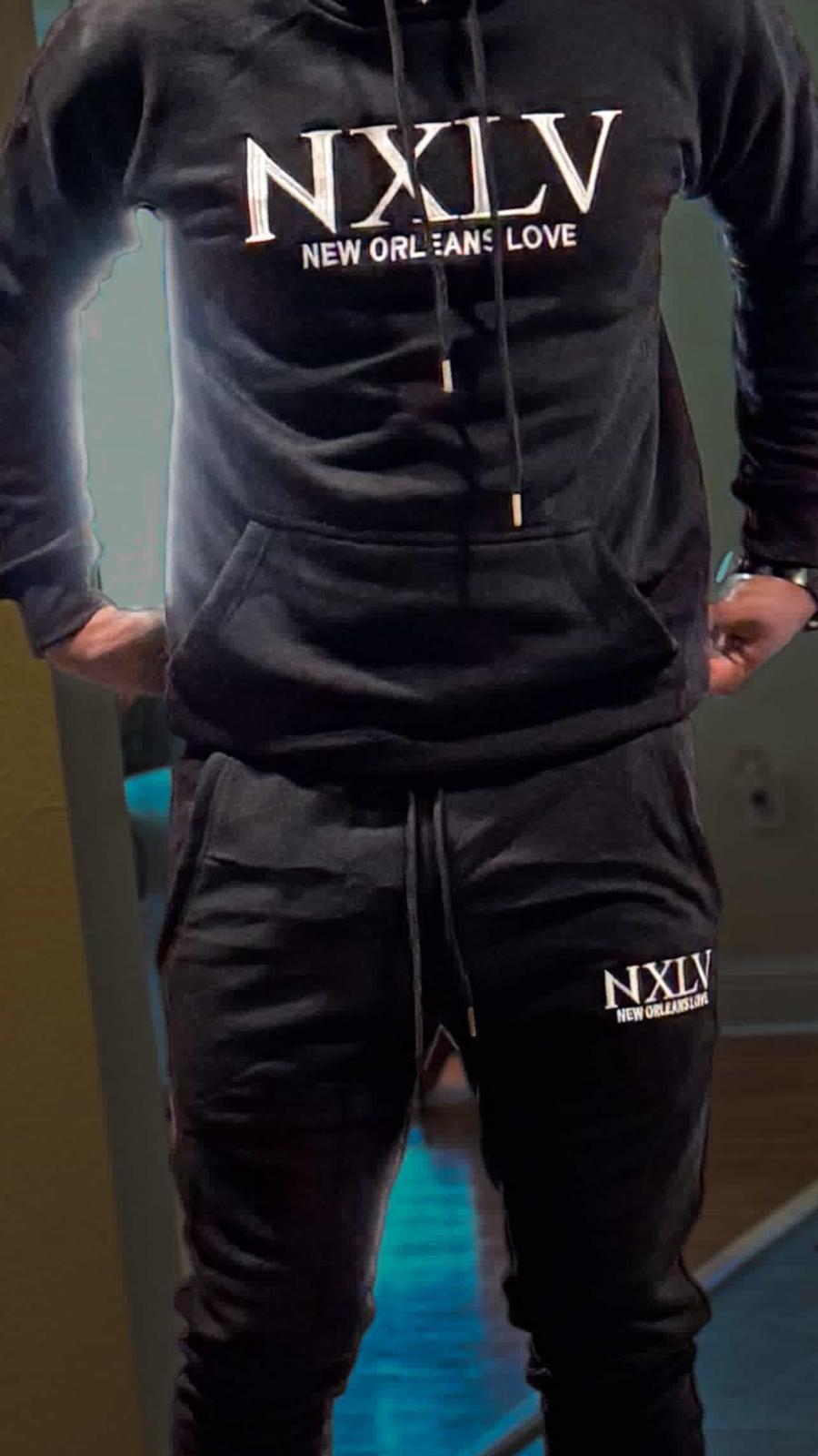 NXLV Essentials Hoodie Set – Blackout