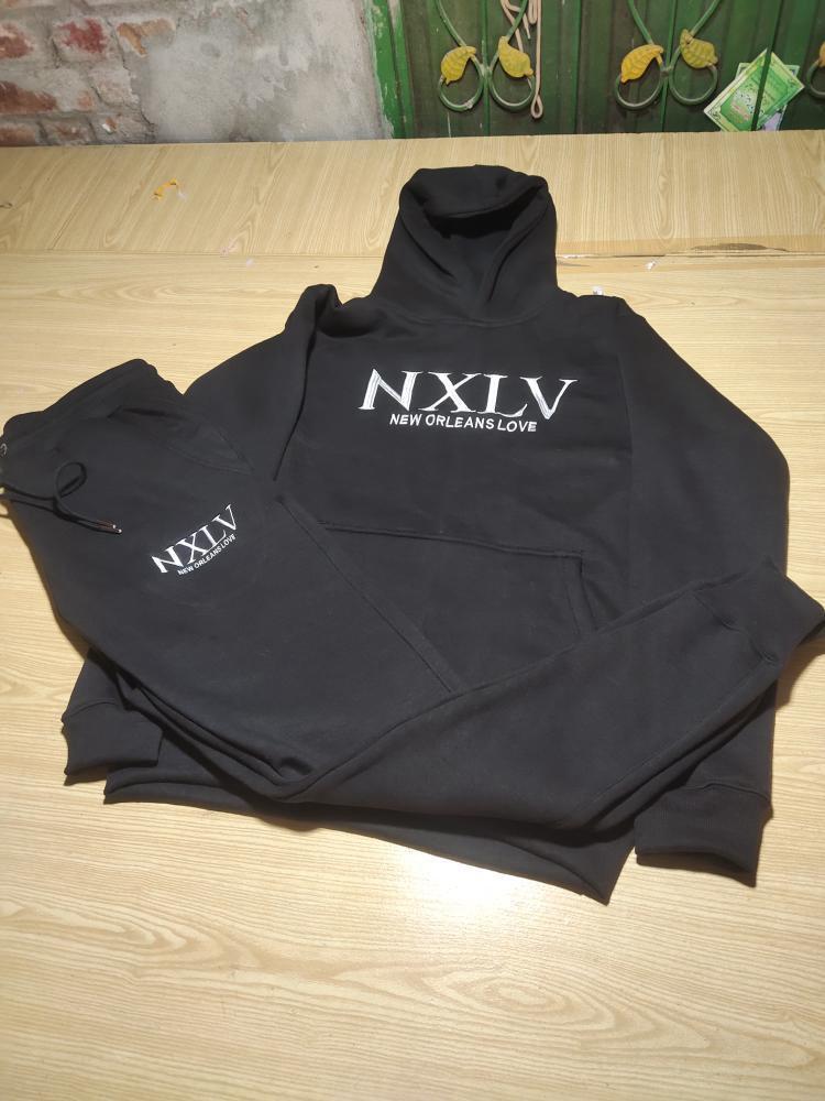 NXLV Essentials Hoodie Set – Blackout