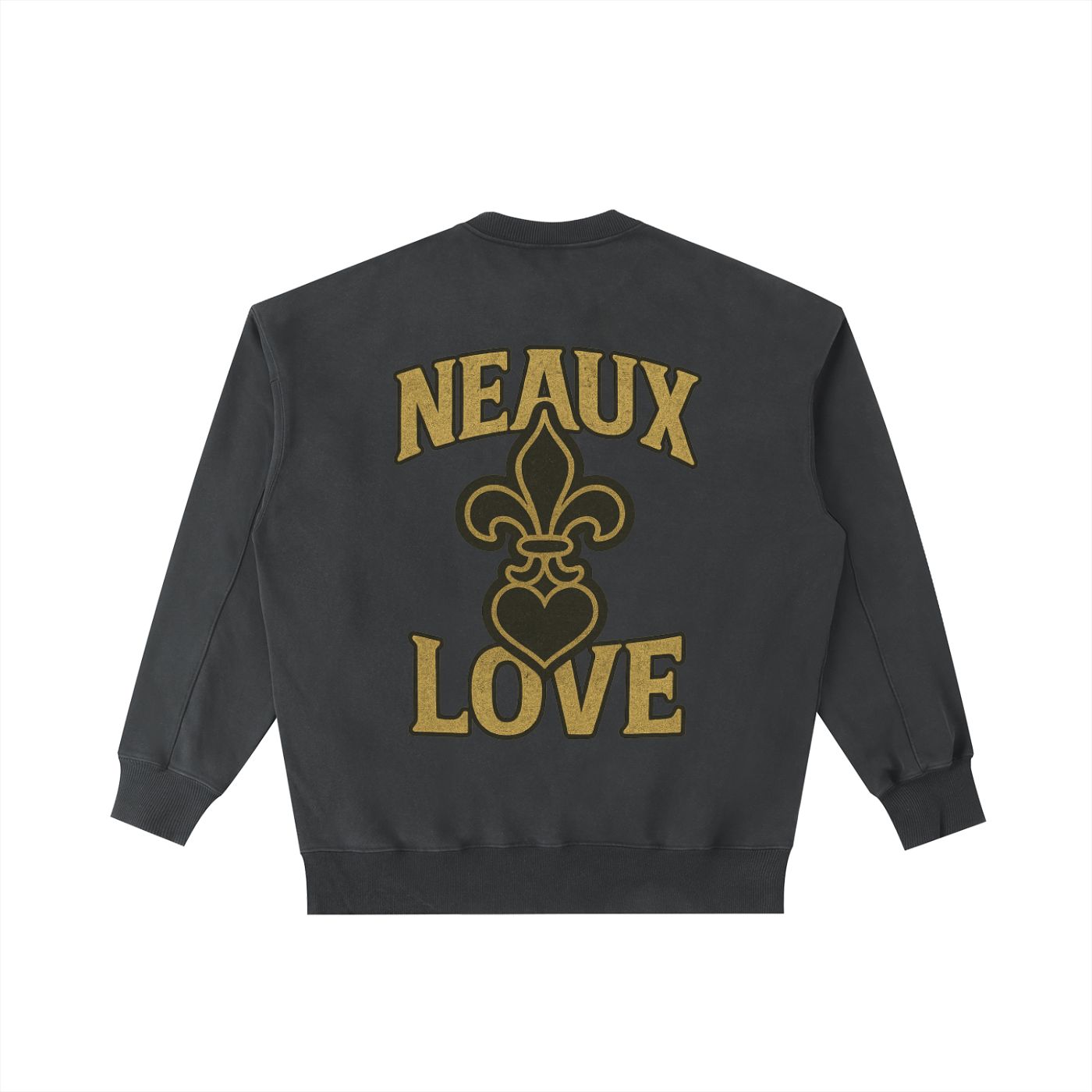NXLV “Neaux Love” Washed Black Crewneck