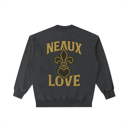 NXLV “Neaux Love” Washed Black Crewneck