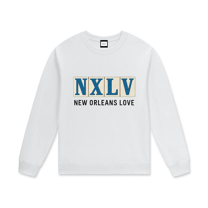NXLV “504 Tile” Classic Crewneck – White