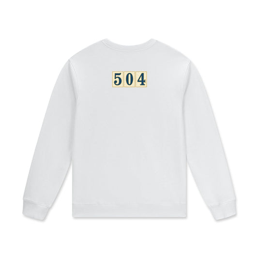 NXLV “504 Tile” Classic Crewneck – White