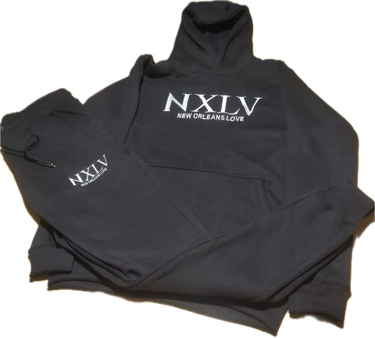 NXLV Essentials Hoodie Set – Blackout