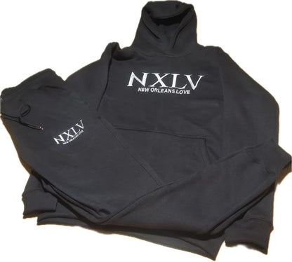 NXLV Essentials Hoodie Set – Blackout