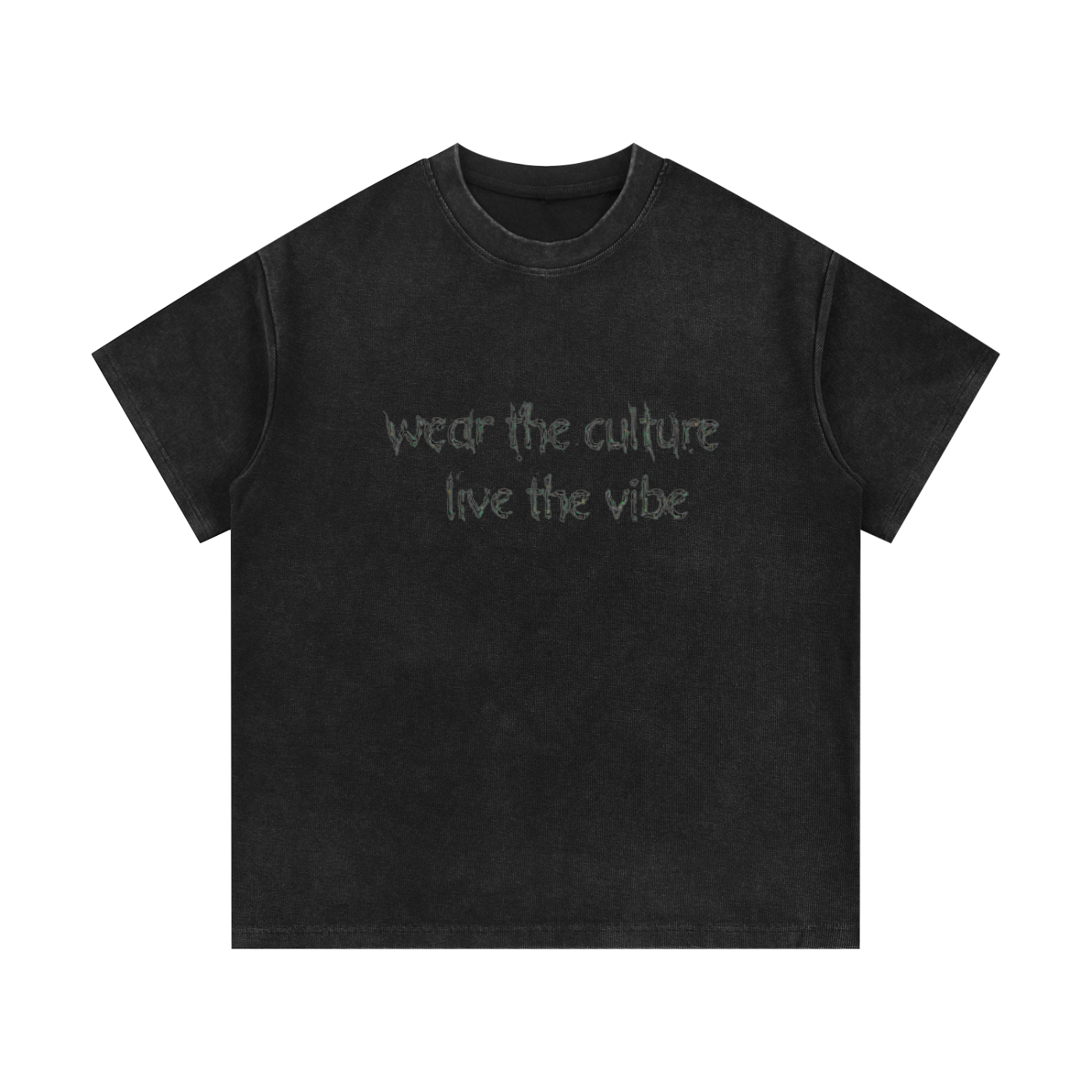 Mineral Wash Waffle Knit T-Shirt