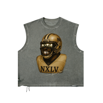 Distressed Grommet Eyelet Tank Top