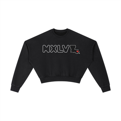 Vintage Washed Cropped Sweatshirt