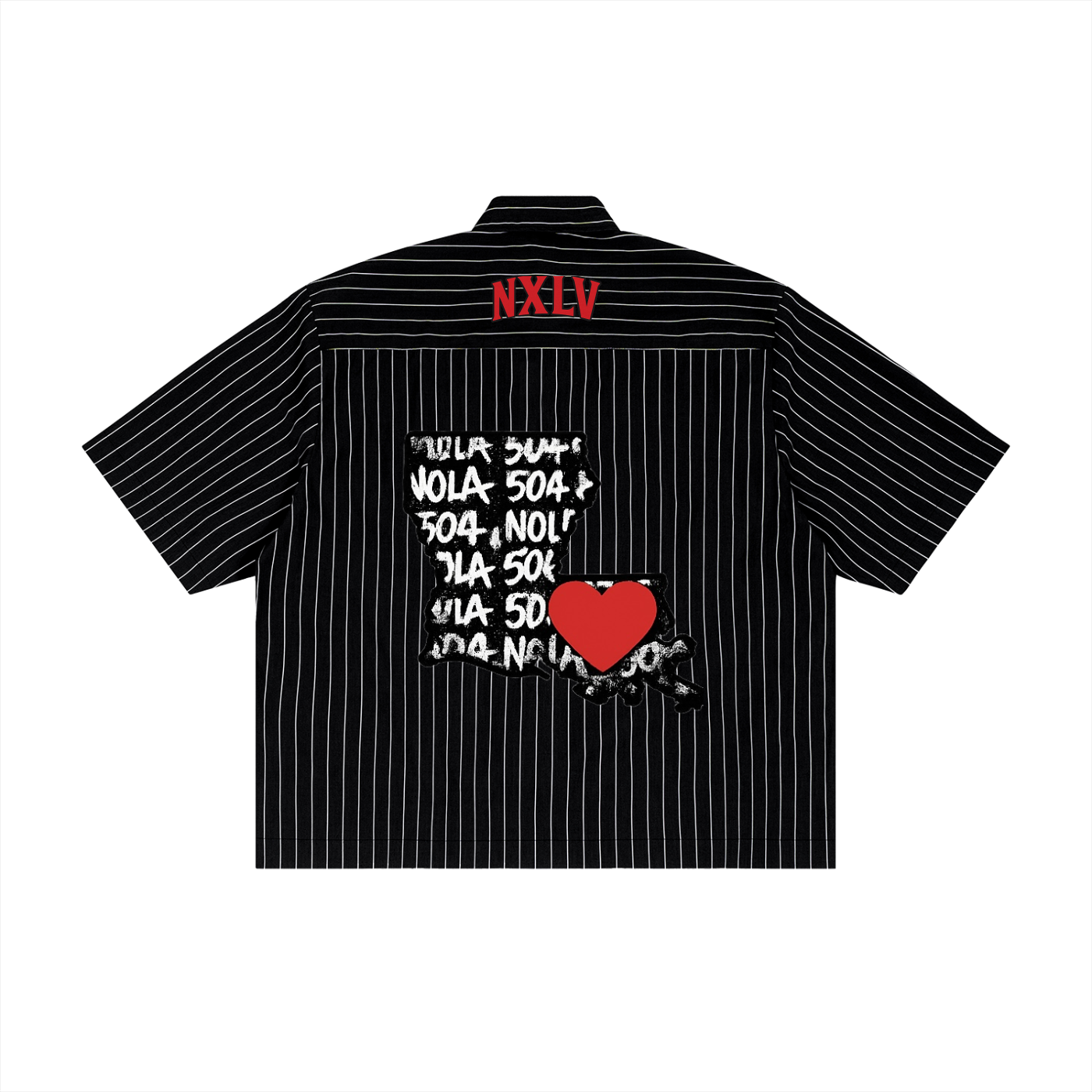 NXLV “504 Love” Pinstripe Button-Up