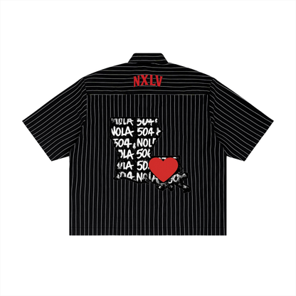NXLV “504 Love” Pinstripe Button-Up