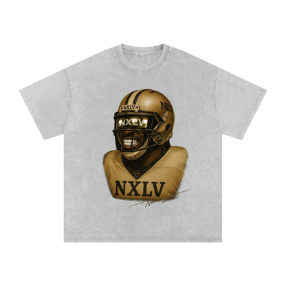 Snow Washed Oversized Cotton T-Shirt